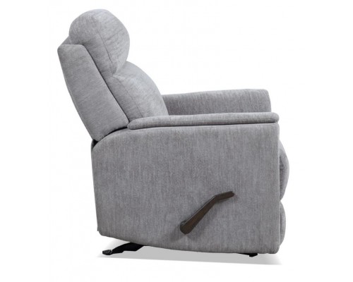 Compact Moon Gray Fabric Perfect Match Gliding Recliner